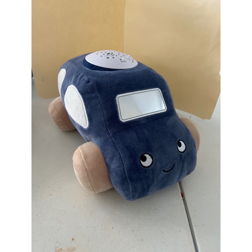 Dreamgro Plush Car Night Light Star Projector and Music Soother Navy Blue